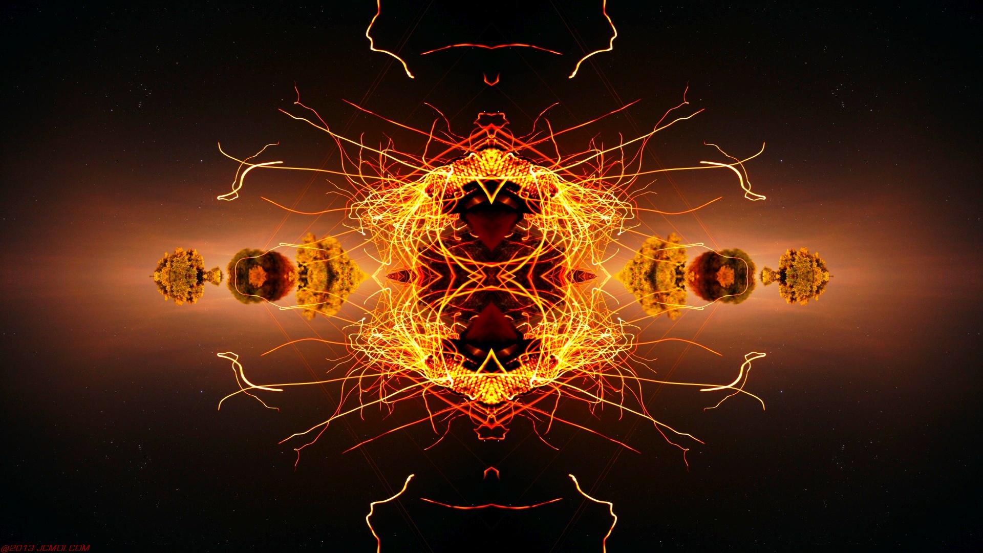 Chimney Sparks Abstract Artwork Timelapse Still Images